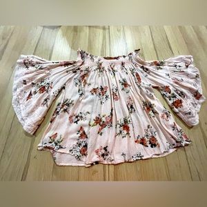 HARLOW Off-shoulder Bell-Sleeved Top